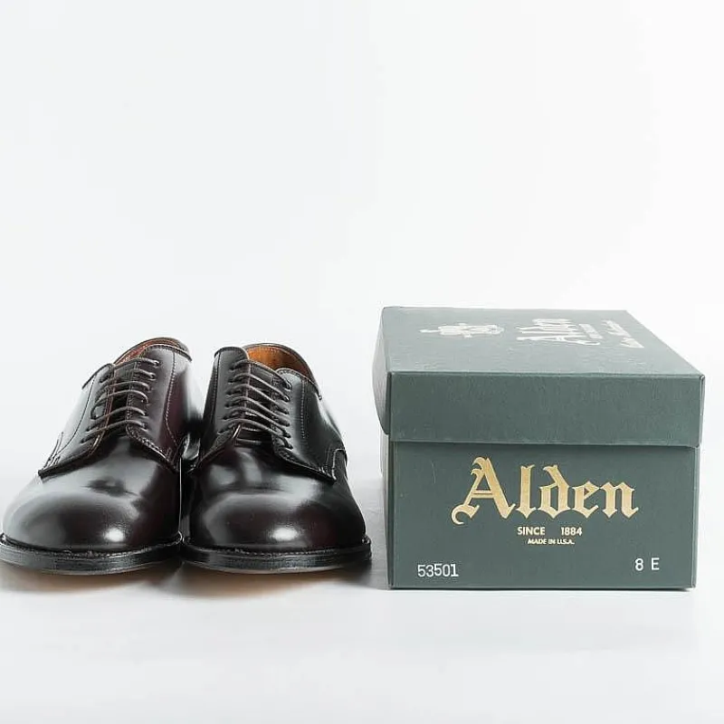 Alden - 53501 - Derby Liscio Modified (Ergonomica)- Cordovan Colore 8<Collezione Scarpe Uomo Allacciate