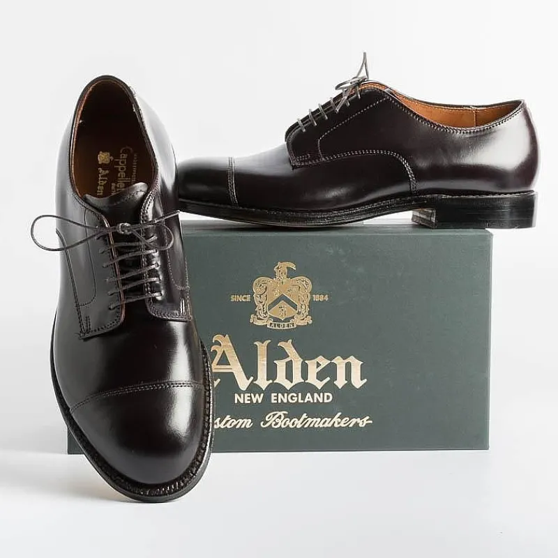 Alden - 5666 - Derby Modified (Ergonomica)- Cordovan Colore 8<Collezione Scarpe Uomo Allacciate