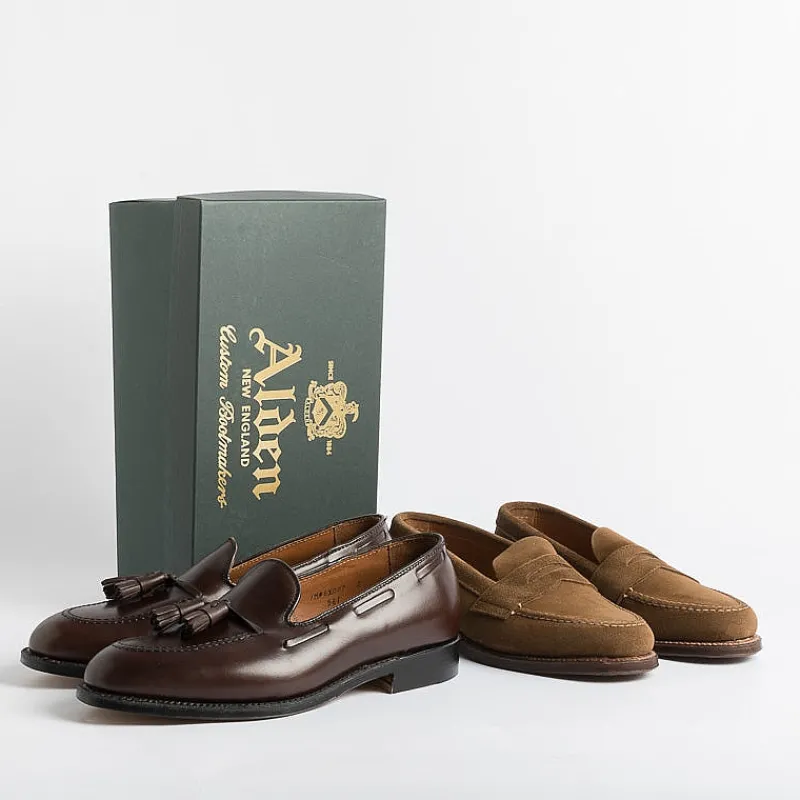 Alden - 561 - Mocassino Tassel/Nappine - Pelle Marrone<Collezione Scarpe Uomo Mocassini