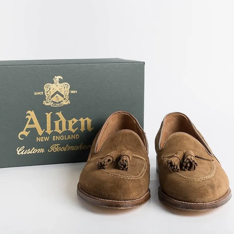 Alden - 3403 - Mocassino Tassel/Nappine - Camoscio Snuff<Collezione Scarpe Uomo Mocassini