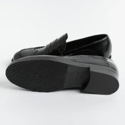 Anna F. Anna F - Mocassino - 1605 - Pelle - Nero<Collezione Scarpe Donna Mocassini