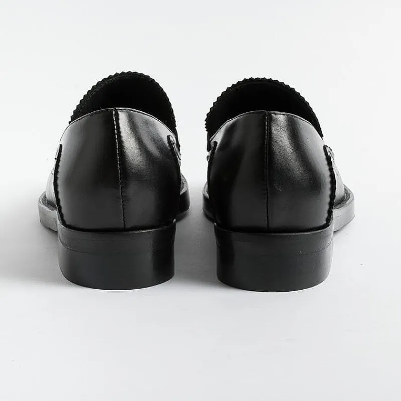 Anna F. Anna F - Mocassino - 1605 - Pelle - Nero<Collezione Scarpe Donna Mocassini