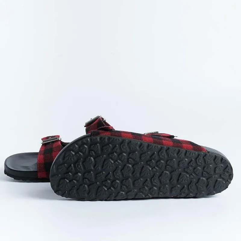 Anna F. Anna F - Sandali Bassi- 3374 - Check Rosso<Collezione Scarpe Donna Sandali Bassi