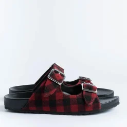Anna F. Anna F - Sandali Bassi- 3374 - Check Rosso<Collezione Scarpe Donna Sandali Bassi
