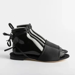 Anna F. - Sandali Bassi 3440 - Raso Nero<Collezione Scarpe Donna Sandali Bassi