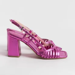 Anna F. - Sandali Con Tacco- 3623 - Laminato Fucsia<Collezione Scarpe Donna Cerimonia - Scarpe E Pochette