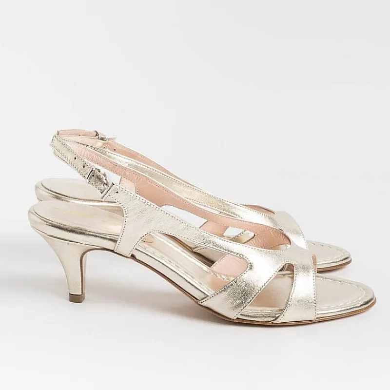Anna F. - Sandali Con Tacco- 3664 - Laminato Platino<Collezione Scarpe Donna Sandali Con Tacco