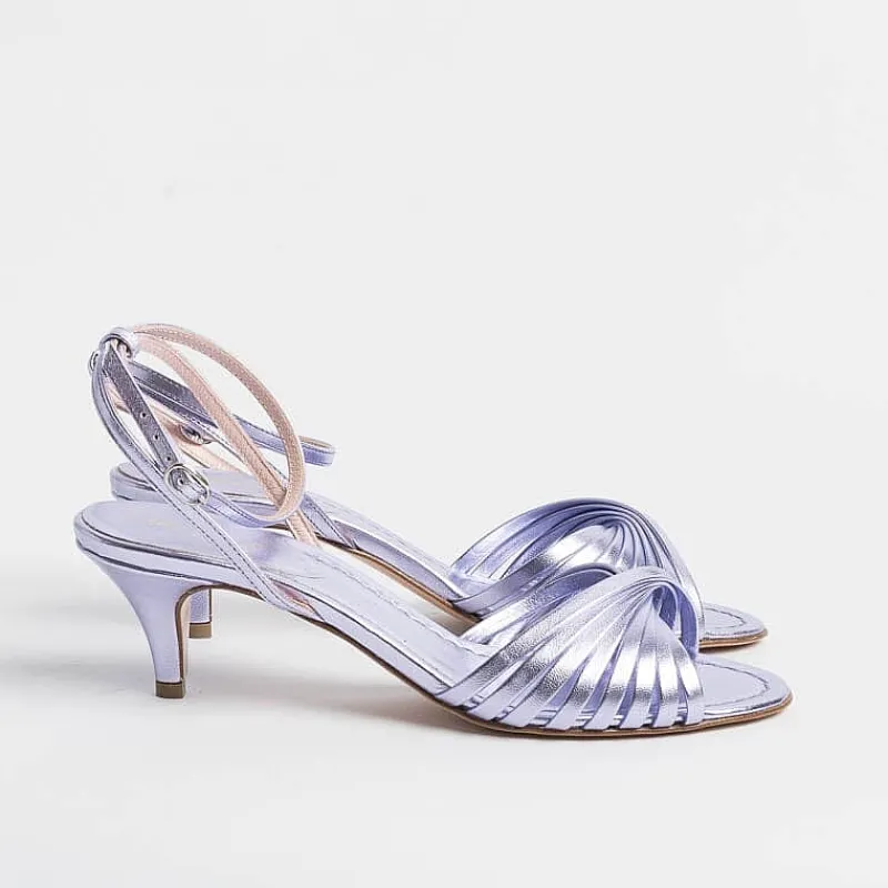 Anna F. - Sandali Con Tacco - 3661 - Laminato Lilla<Collezione Scarpe Donna Sandali Con Tacco