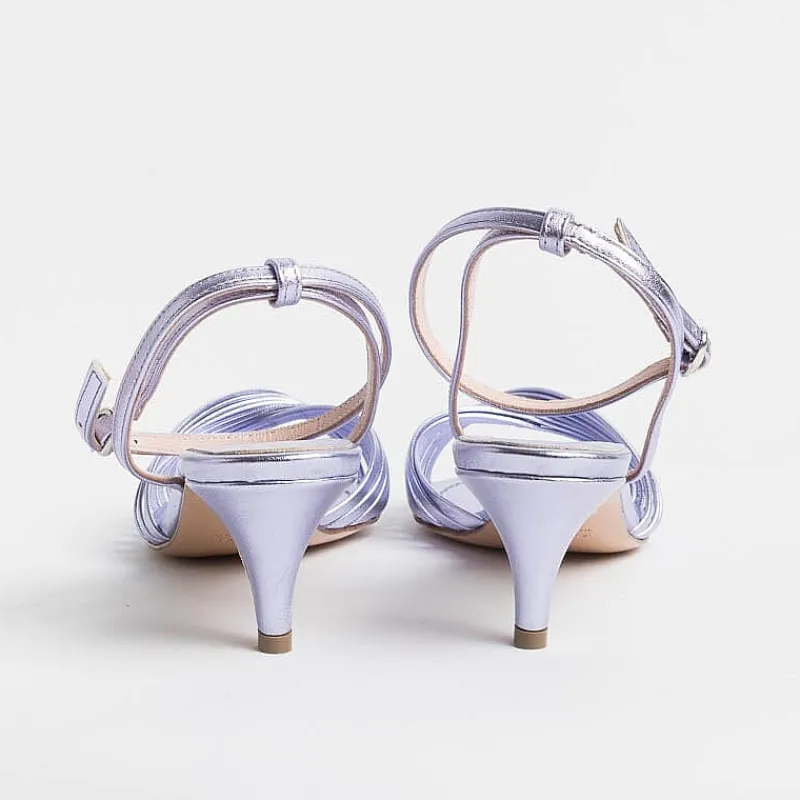 Anna F. - Sandali Con Tacco - 3661 - Laminato Lilla<Collezione Scarpe Donna Sandali Con Tacco