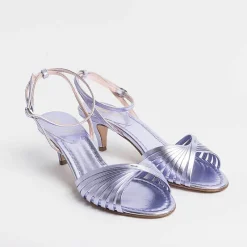 Anna F. - Sandali Con Tacco - 3661 - Laminato Lilla<Collezione Scarpe Donna Cerimonia - Scarpe E Pochette