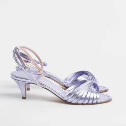 Anna F. - Sandali Con Tacco - 3661 - Laminato Lilla<Collezione Scarpe Donna Cerimonia - Scarpe E Pochette