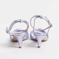 Anna F. - Sandali Con Tacco - 3661 - Laminato Lilla<Collezione Scarpe Donna Cerimonia - Scarpe E Pochette