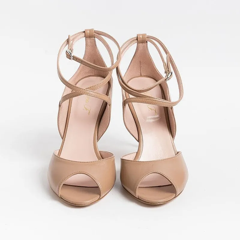 Anna F. - Sandali Con Tacco- 3640 - Nappa Camelia<Collezione Scarpe Donna Sandali Con Tacco