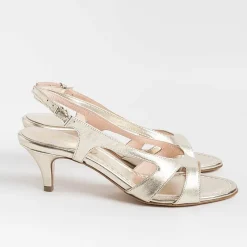 Anna F. - Sandali Con Tacco- 3664 - Laminato Platino<Collezione Scarpe Donna Cerimonia - Scarpe E Pochette