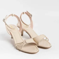 Anna F. - Sandali Con Tacco- 3665 - Nappa Gesso<Collezione Scarpe Donna Cerimonia - Scarpe E Pochette