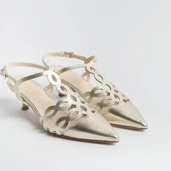 Anna F. - Sling Back - 1483 - Laminato Platino<Collezione Scarpe Donna Sling Back