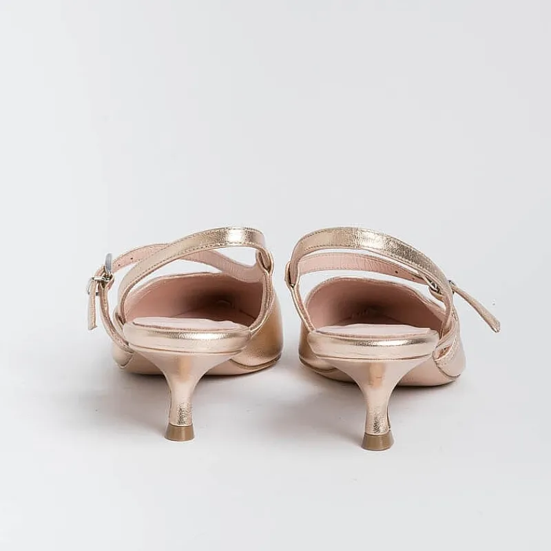 Anna F. - Sling Back 1318 - Laminato Cipria<Collezione Scarpe Donna Sling Back