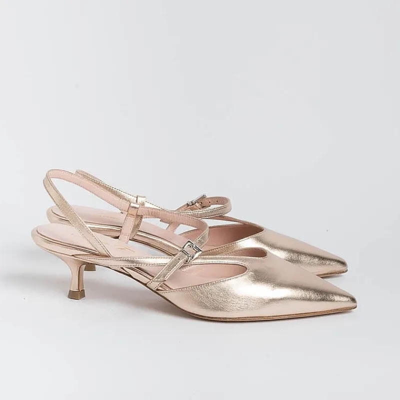 Anna F. - Sling Back 1318 - Laminato Cipria<Collezione Scarpe Donna Cerimonia - Scarpe E Pochette