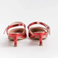 Anna F. - Sling Back 1318 - Laminato Rosso<Collezione Scarpe Donna Sling Back