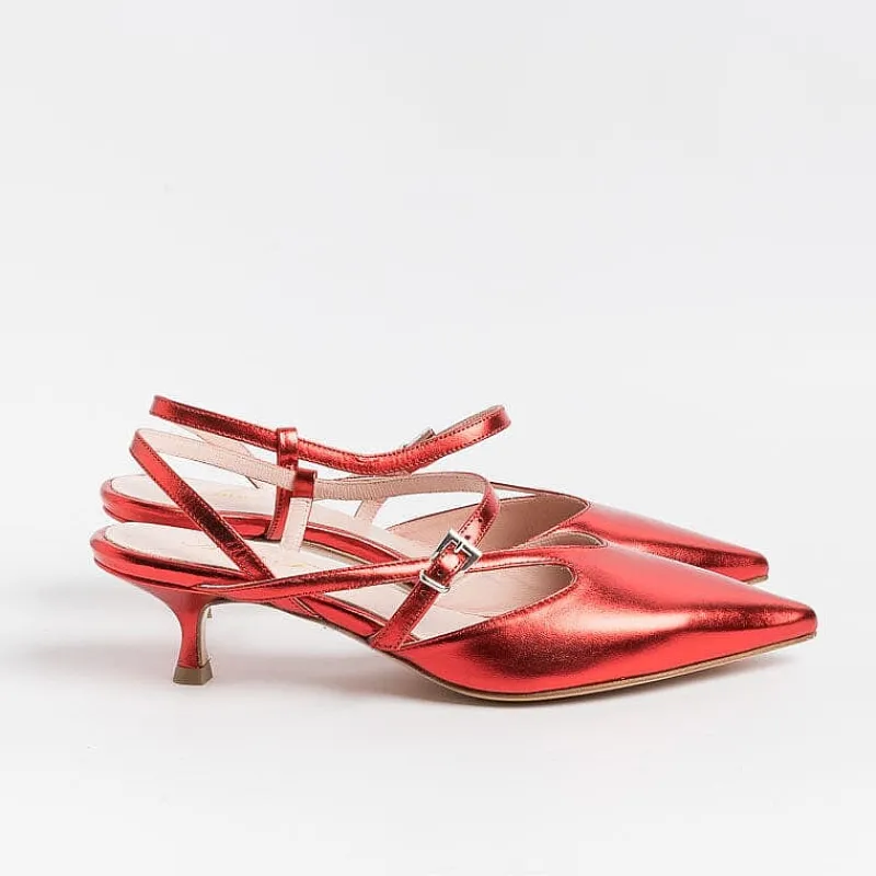 Anna F. - Sling Back 1318 - Laminato Rosso<Collezione Scarpe Donna Sling Back