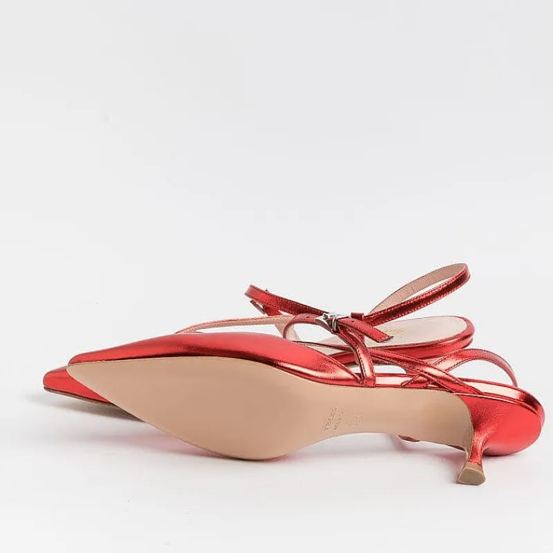 Anna F. - Sling Back 1318 - Laminato Rosso<Collezione Scarpe Donna Sling Back