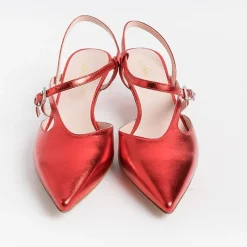 Anna F. - Sling Back 1318 - Laminato Rosso<Collezione Scarpe Donna Cerimonia - Scarpe E Pochette