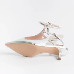 Anna F. - Slingback - 1411 - Laminato Argento<Collezione Scarpe Donna Cerimonia - Scarpe E Pochette