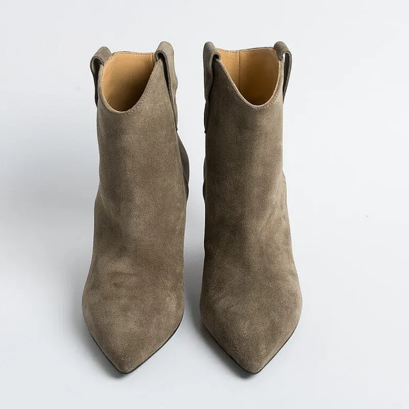 Anna F. Anna F - Stivaletto - 9883 - Velour Tortora<Collezione Scarpe Donna Stivaletti