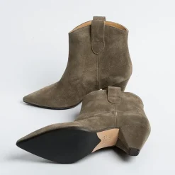 Anna F. Anna F - Stivaletto - 9883 - Velour Tortora<Collezione Scarpe Donna Stivaletti