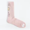 ANONYMOUS - Calzino- Rosa/ Scritta<Collezione Accessori Donna Calzini