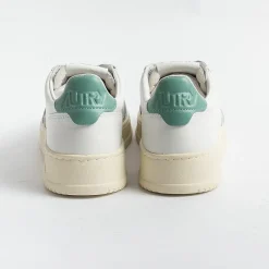 AUTRY - Collezione donna Autry - Aulw Ll56 - Sneakers Low Wom All Leat - Bianco Verde Malachite<Collezione Scarpe Donna Sneakers