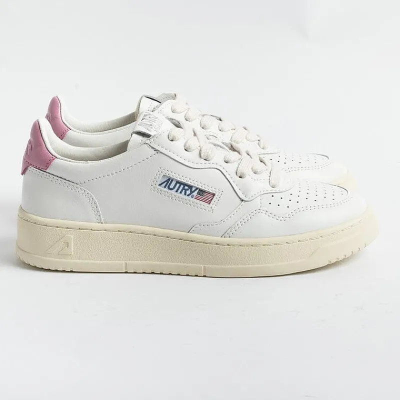 AUTRY - Collezione donna Autry - Aulw Ll55 -Sneakers Low Wom All Leat - Bianco Malva<Collezione Scarpe Donna Sneakers