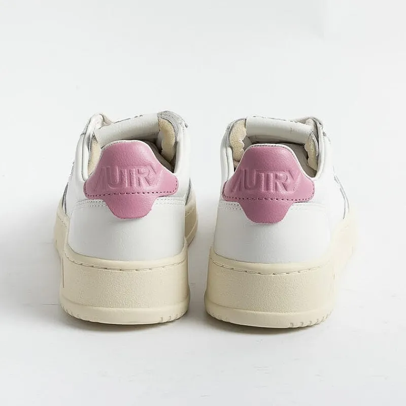 AUTRY - Collezione donna Autry - Aulw Ll55 -Sneakers Low Wom All Leat - Bianco Malva<Collezione Scarpe Donna Sneakers