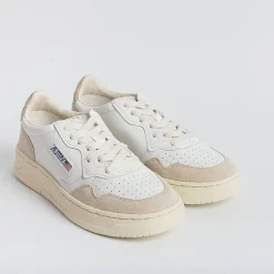 AUTRY - Collezione donna Autry - Aulw Ls58 - Sneakers Low Wom Leat - Bianco Beige Pepper<Collezione Scarpe Donna Sneakers