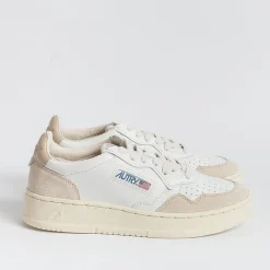 AUTRY - Collezione donna Autry - Aulw Ls58 - Sneakers Low Wom Leat - Bianco Beige Pepper<Collezione Scarpe Donna Sneakers