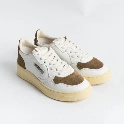 AUTRY - Collezione donna Autry - Aulw Sl06 - Sneakers - Low Wom Suede Leat - Bianco Cigar<Collezione Scarpe Donna Sneakers