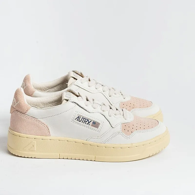 AUTRY - Collezione donna Autry - Aulw Sl03 -Sneakers Low Wom Suede Leat - Bianco Rosa<Collezione Scarpe Donna Sneakers