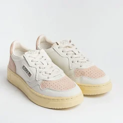 AUTRY - Collezione donna Autry - Aulw Sl03 -Sneakers Low Wom Suede Leat - Bianco Rosa<Collezione Scarpe Donna Sneakers