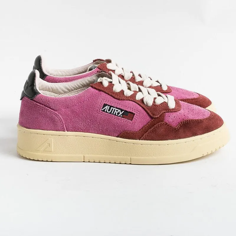 AUTRY - Collezione donna Autry - Aulw Ss19 -Sneakers Low Wom Leat - Fucsia Bordeaux<Collezione Scarpe Donna Sneakers