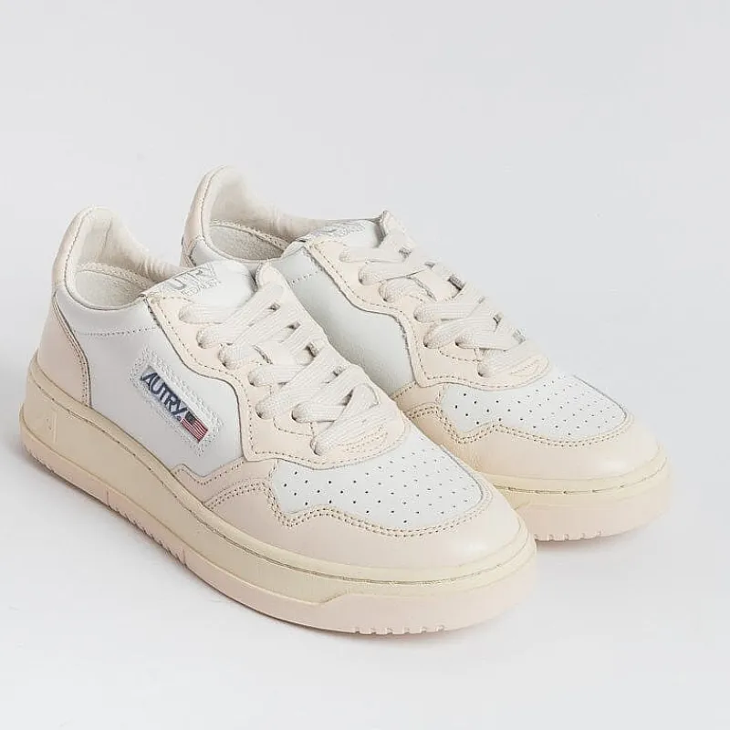 AUTRY - Collezione donna Autry - Aulw Wb28 - Sneakers Low Wom Leat - Bianco Rosa Chiaro<Collezione Scarpe Donna Sneakers