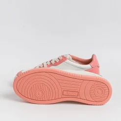 AUTRY - Collezione donna Autry - Aulw Wb22 -Sneakers Low Wom Leat - Bianco / Pesca<Collezione Scarpe Donna Sneakers