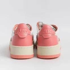 AUTRY - Collezione donna Autry - Aulw Wb22 -Sneakers Low Wom Leat - Bianco / Pesca<Collezione Scarpe Donna Sneakers