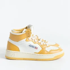 AUTRY - Collezione donna Autry - Aumw Wb12 - Sneakers Mid Wom Leat - Mustard<Collezione Scarpe Donna Sneakers