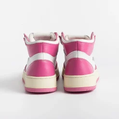 AUTRY - Collezione donna Autry - Aumw Wb14 - Sneakers Mid Wom Leat - Rosa Bubble<Collezione Scarpe Donna Sneakers