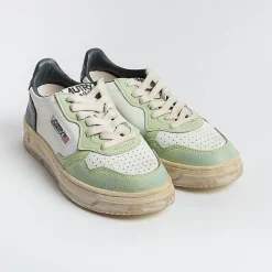 AUTRY - Collezione donna Autry - Avlw Sv18- Sneakers Low Wom Leat - Verde Blu - Vintage Edition<Collezione Scarpe Donna Sneakers