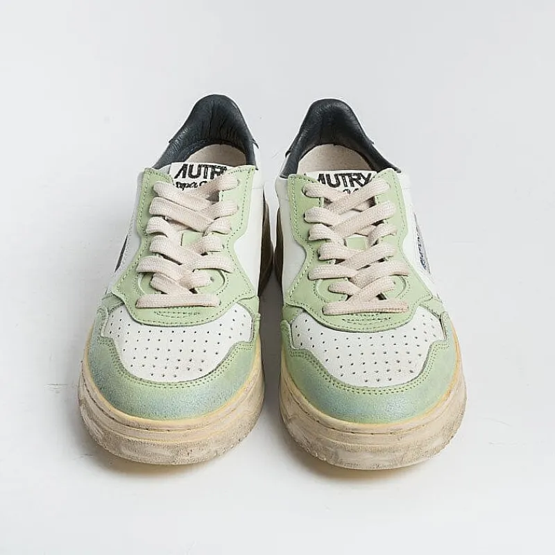 AUTRY - Collezione donna Autry - Avlw Sv18- Sneakers Low Wom Leat - Verde Blu - Vintage Edition<Collezione Scarpe Donna Sneakers