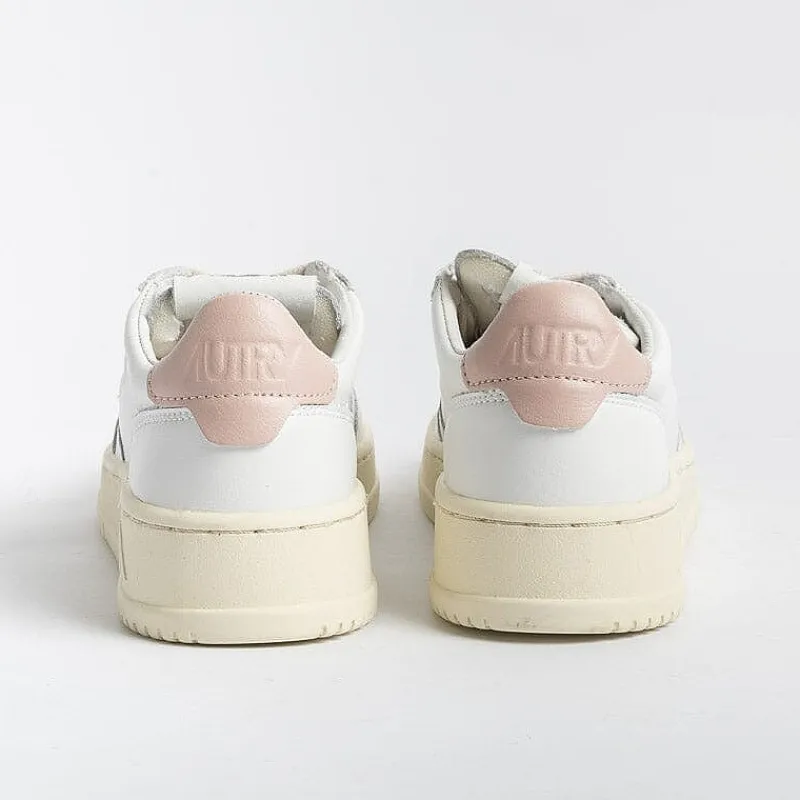 AUTRY - Collezione donna Autry - Sneakers Kulk Ll16 - Low Kid - Leath/Leat - Bianco Rosa<Collezione Scarpe Donna Sneakers