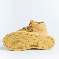 AUTRY - Collezione donna Autry Aumw Sg05 - Sneakers Mid Wom Solid Goat - Senape<Collezione Scarpe Donna Sneakers