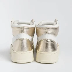 AUTRY - Collezione donna Autry Aumw Wb16 -Sneakers Mid Wom Leat/Leat - Bianco Platino<Collezione Scarpe Donna Sneakers