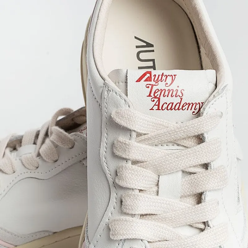 AUTRY - Collezione donna Autry Ce19- Sneakers Low Wom Leat/Suede - Bianco Piping Rosa<Collezione Scarpe Donna Sneakers